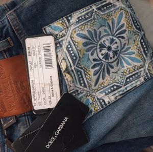 NWT Dolce And Gabbana Embroidered Vintage Jeans